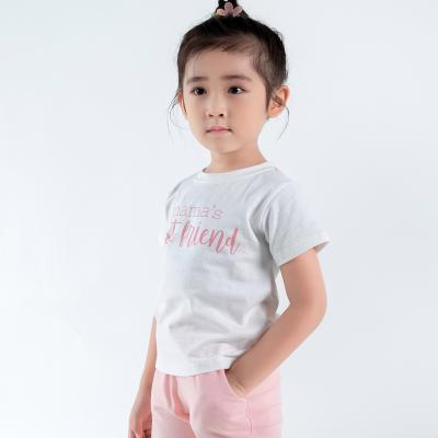 China Fanmifashion Letter Print Tee Girls T-shirt Breathable Girls Shirt for sale