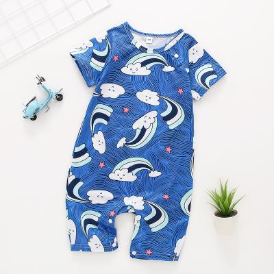 China Toddler Causal Clothes Blue Sky Cloud And Star Cartoon Pattern Boy Short Pajamas for sale