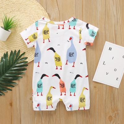 China Hot Selling Baby Animal Overalls Baby Clothes Hot Sale Image Printing Duck Baby Overalls Animal Romper for sale