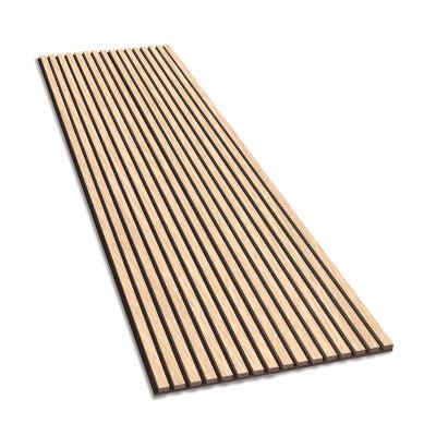 China Modern minimalism Olanglab Decorative bedroom soundproofing Soundproof Sound Absorbing Lattenwand Wood Slat Acoustic Wall Panels for Interior Wall for sale