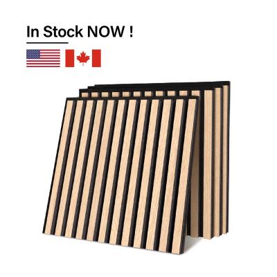 China Modern minimalism Olanglab Wood Slat Wall Panels Sound Dampening Sound Absorbing Acoustic Panels 3D Wood Wall Tiles for Interior Wall Decor for sale