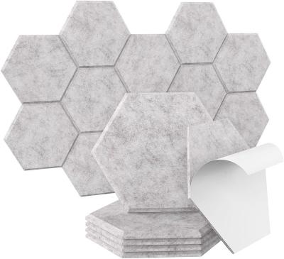 China Modern minimalism Olanglab Hexagon Soundabsorbing Soundproof PET Acoustic Felt Panels for Sound Treatment for sale