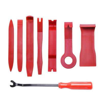 China Durable 8 pcs red color nylon auto clips removal tool kit for install automotive car truck Fender Rivets fasteners for sale