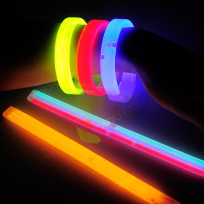 China Fun Factory Price Plastic Tube Many Color Flat Glow Stick Bracelets In Bulk for sale