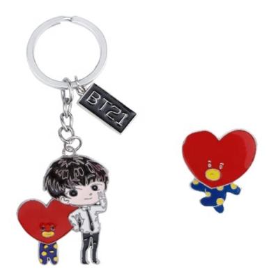 China Cute 3D Key Chain High Quality Soft Rubber Silicone Toy Europe Cartoon PVC Key Chain for sale