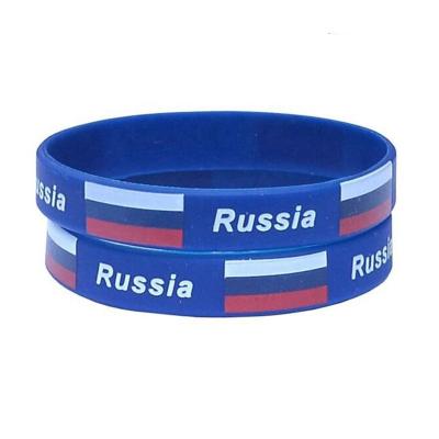 China Custom Advertising Cheap Promotional Silicone Wristbands Logo Decorative Rubber Band Silicone Wristbands From Europe for sale