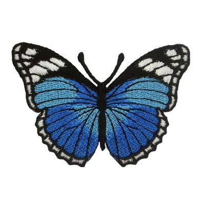 China 3D Butterfly Iron On Patches , 2 Size Embroidered Sew Applique Repair Patch for sale