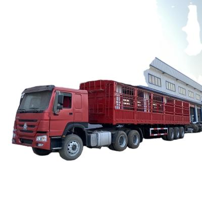 Chine China Used Fence Cargo Truck Sinotruck Howo Semi-Trailer Second Hand Trucks à vendre