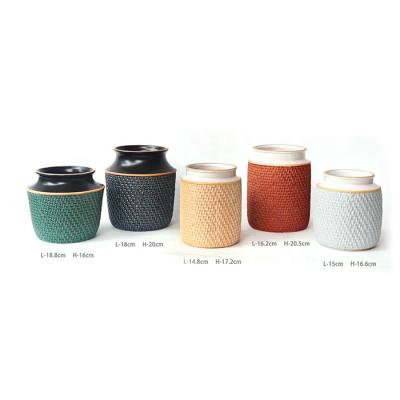 China Eco - Friendly Flower Pots Set Paintable Ceramic Mini Planter Gardening Flower Pots for sale