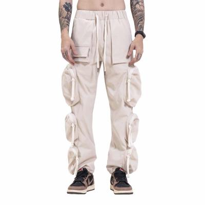 China Anti-wrinkle 2021 spring and summer European new high street multi-pocket cargo and American casual pants for men for sale