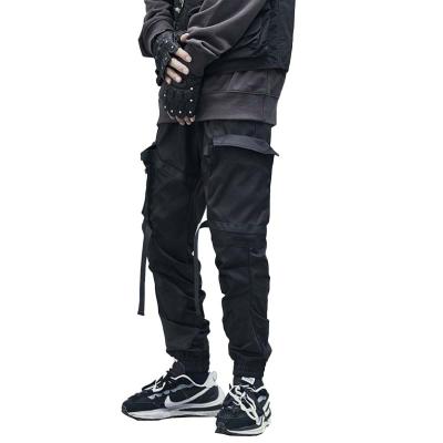 China Anti-wrinkle multi-pocket functional cargo pants for men's fashionable beam feet brand trousers high street casual trousers for sale