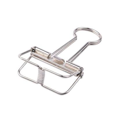 China Creative Hollow Metal Hollow Ring Design 32mm Silver Folder Binder Clips Document Binder Clip for sale