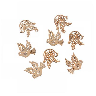 China China Professional Manufacture Laser Cut Bird Shaped Decorations Wood Craft Slices For Wood Crafts Craft Animals for sale