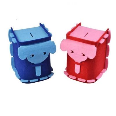 China 2021 best sale eco-friendly professional manufacture colorful handmade store money felt piggy bank for sale