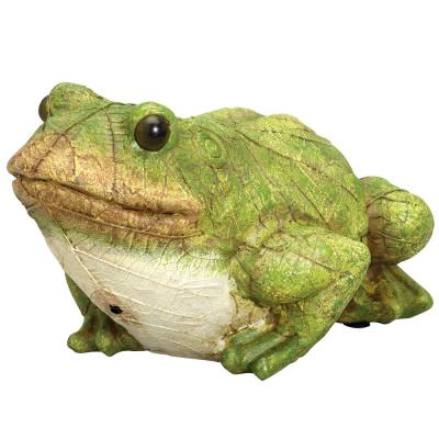 China Europe Frog Motion Sensor Statue - Weather Resistant, Polyresin Hand Painted Sculpture - Garden Decoration for sale