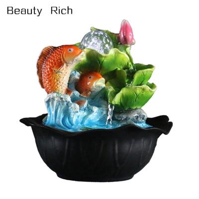 China China Water Fountain Living Room Resin Fountain Office Rockery Fountain Home Office Decoration for sale