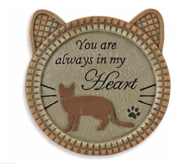 China Africa Cat Memorial Stepping Stone 9.25 inch, Pet Garden Memorial for sale