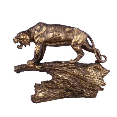 China Custom Handmade Custom Made Europe Design Home Resin Tiger Decorative Cheap Animal Figurine for sale