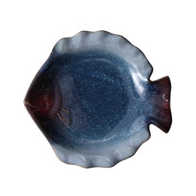 China Disposable Fish Shaped Fish Shaped Dish Animal Shaped Serving Dish Ceramic Seafood Dish Creative Dish Dish for sale