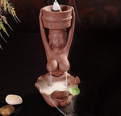 China Ceramic Naked Censer Censer Backflow Decoration Women Decor Gift Home Incense Holders for sale