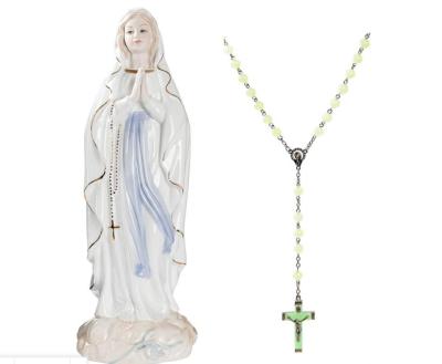 China Africa Ceramic The Virgin Mary Statue, Our Lady of Virgin Mary of Lourdes, Catholic Saints Statues, High End Ceramic Collectible Figurines for sale