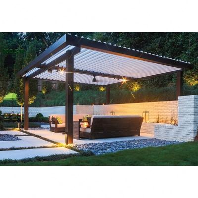 China High Quality Aluminum Pergola Gazebo Outdoor Retractable Roof Covers Waterproof Aluminum Tent Easily Assembled Arches Gazebos Pergolas for sale