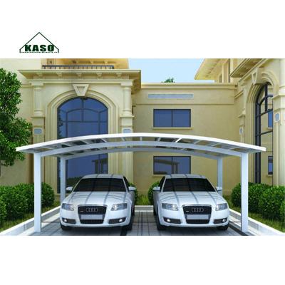 China Polycarbonate UV Resistant Aluminum Roof Canopy Car Canopies Canopies Garages Modern Double Cantilever Parking Lot for sale