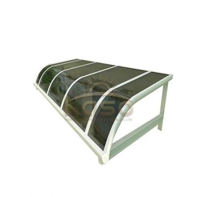 China Polycarbonate Front Door Sunshading House Deck Blacony Patio Awning PC Sunshade PC Window Deck Roof Cover R-type Awning for sale