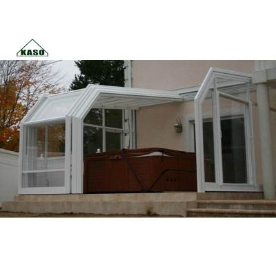 China Diy Modern Commercial Modern Backyard Single Back Prefab Aluminum Sunroom 4 Season Lowes Sunroom Patio Fence for sale