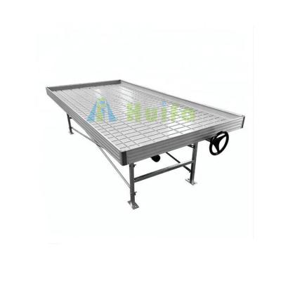 China Hot Sale Greenhouse Rolling Bench Vegetable Fruits Flowers Hot Reflux And Flood Tray With Growing System for sale