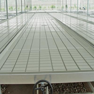 China Stable Structure Movable Rolling Bench Ebb And Flow Tray Hydroponic System for sale