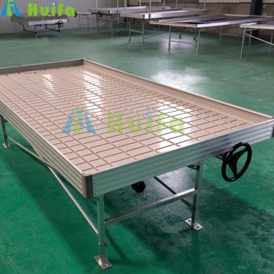 China Plant Flowers Greenhouse Fruit Bench System Hydroponic Rolling Backflow And Flow Bench for sale