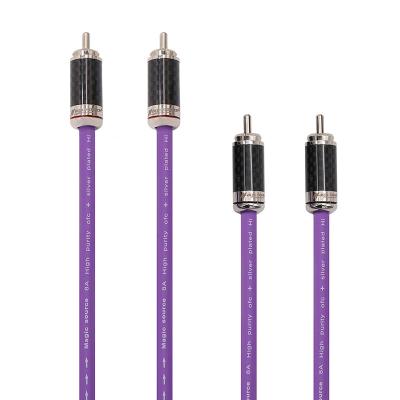 China Car 2-Male to 2-Male RCA Subwoofer Audio Stereo Cable - 1.5M for sale