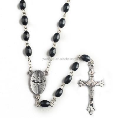 China 6*8mm Oval Rosary in Religious Wooden Beads for sale