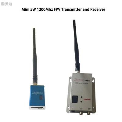 China Wireless Fpv 40KM Drone Video Transmitter And Receiver With 5 Watt Power 4 Channels for sale