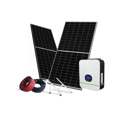 China Photovoltaic Home For Energy 5kw Wholesale Mini Hybrid Full Panel On Grid 5kw Home Solar Power System for sale