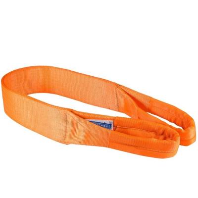 China High Tension Webbing Sling Polyester Eye To Eye Webbing Sling 12 Ton for sale