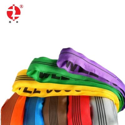 China Durable Wear-Resisting 1t 2t 3t 4t 5t 6t 8t 10t 12t Polyester Round Lifting Sling for sale