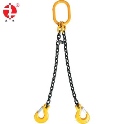 China Excellent Performance Chain G80 Two Legs Lifting Chain Sling 2 Leg Chain Sling for sale