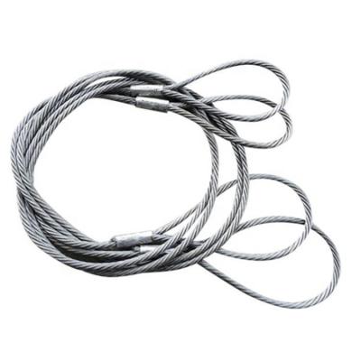 China Construction galvanized ungalvanized pressed steel tower crane wire rope sling eye and eye for sale