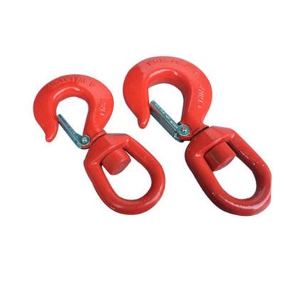 China Durable forged swivel self-locking lifting hook for sale