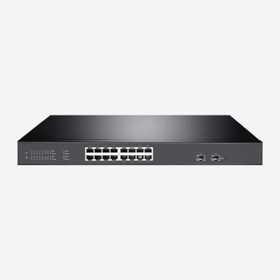 China Layer 2 16 Port Gigabit PoE Managed Switch With 2 Gigabit SFP Ports SR-SG2218FP for sale