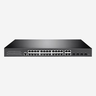 China El interruptor de Ethernet de los ERP Ring Network Managed Switch Layer 2+ con 28G RJ45 vira 4 puertos de SFP hacia el lado de babor en venta