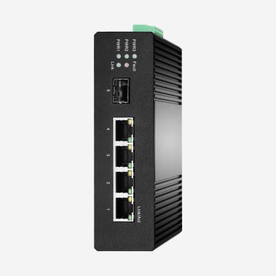 China 12-57V DC 4 Port Industrial 100 Mbps Ethernet Switch 10 100 Mbps RJ45, 2K MAC for sale