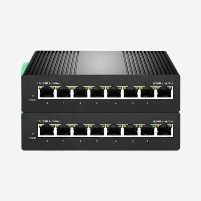 China 8 Ports Industrial Unmanaged Gigabit PoE Switch 16Gbps 4K MAC Address Table for sale