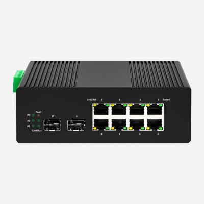 China ROHS UKCA Gigabit Layer 2+ Managed Switches With 8 RJ45 Ports 2G SFP Fiber Ports for sale