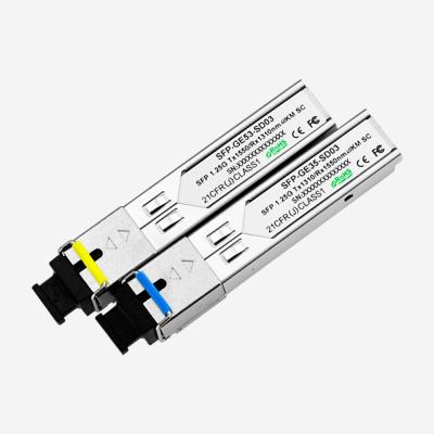 China 1.25Gb SC SFP Transceiver Module 1550nm 1310nm 40km for sale