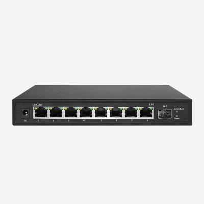 China 8-Port 2.5G Fanless Light Managed Desktop PoE Switch With 1*10G SFP Uplink OEM/ODM for sale