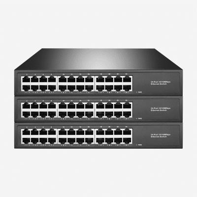 China Onbeheerde 24 10/100 Mbps RJ45 Ethernet Switch met Auto-MDI/MDIX Te koop