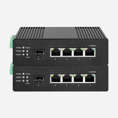 China Gigabit Industrial Smart Switch With Alarm Function 4 RJ45 Ports And 1 SFP Slot for sale